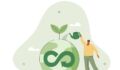 Illustration for concept of fundraising for climate technologies.