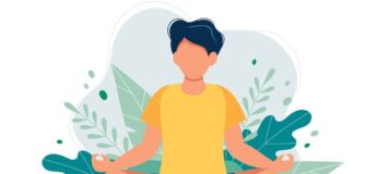 Photo of a person doing yoga to illustrate concept of breathing room.